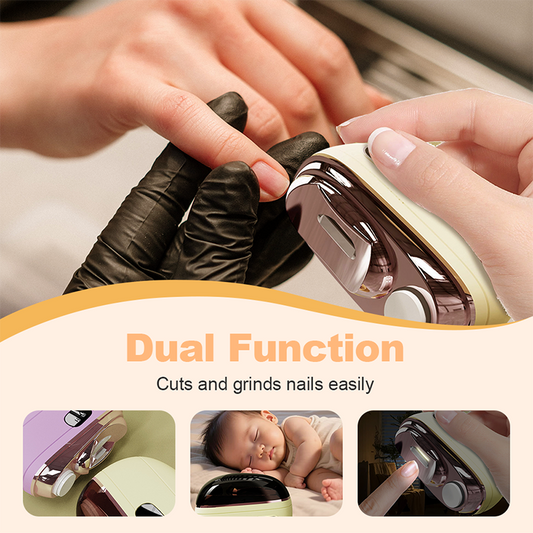 💅✨ ¡OFERTA 50% OFF! Cortaúñas Eléctrico 2 en 1 con Luz LED – Corte Seguro, Limado Suave y Uñas Perfectas en Casa 🔥🌸