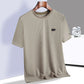 Camiseta de manga corta casual de alta elasticidad de seda de hielo transpirable de verano para hombre