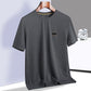 Camiseta de manga corta casual de alta elasticidad de seda de hielo transpirable de verano para hombre
