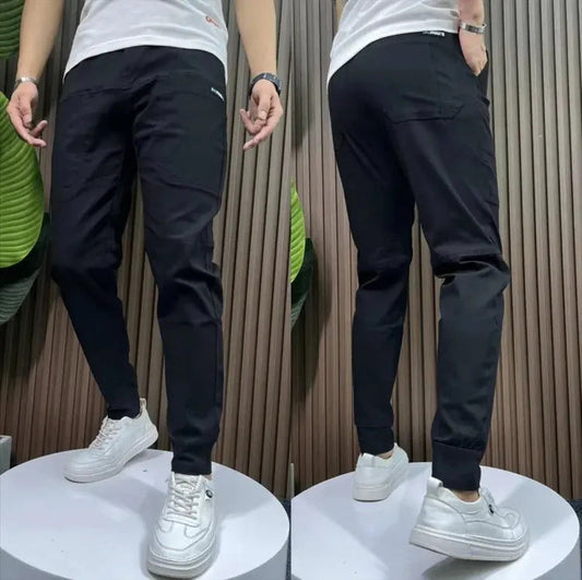 Pantalones cargo skinny multibolsillos de gran elasticidad para hombre👖