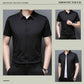 Camisa de seda de hielo de alta elasticidad resistente a las arrugas para hombre
