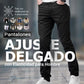 Pantalones casuales de color sólido de corte ajustado para hombre