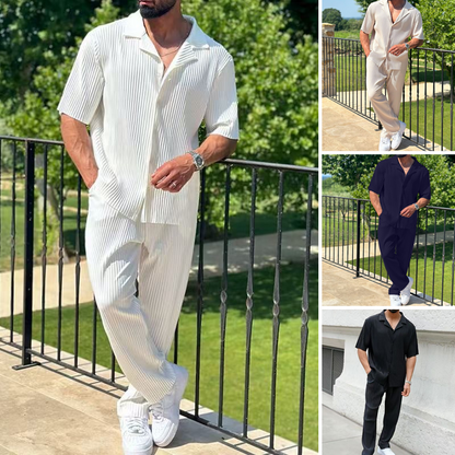 Deportivo Hombre Traje Moda Casual Pantalón de manga corta Conjunto de dos piezas