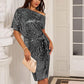 💃Vestido de fiesta brillante con lentejuelas y un solo hombro para mujer✨
