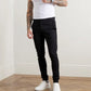Pantalones casuales de color sólido de corte ajustado para hombre