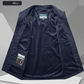 Chaqueta chaleco sin mangas extragrande para hombre con bolsillos