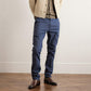 Pantalones casuales de color sólido de corte ajustado para hombre