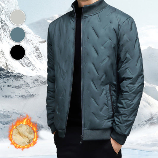 Regalo cálido: chaqueta de cuello alto cálida y gruesa informal de invierno para hombre