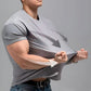 Camiseta de entrenamiento de manga corta elástica y ajustada de alta calidad para hombre