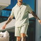 Conjunto de camisa y pantalón corto de manga corta informal y moderno para hombre