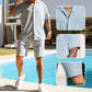 Conjunto de camisa y pantalón corto de manga corta informal y moderno para hombre