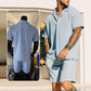 Conjunto de camisa y pantalón corto de manga corta informal y moderno para hombre