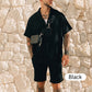 Conjunto de camisa y pantalón corto de manga corta informal y moderno para hombre