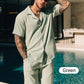 Conjunto de camisa y pantalón corto de manga corta informal y moderno para hombre