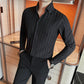 Camisa de vestir con cuello en V para hombre