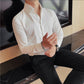 Camisa de vestir con cuello en V para hombre