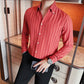 Camisa de vestir con cuello en V para hombre
