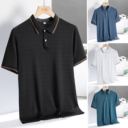 Camisas de lapella de seda helada para hombres