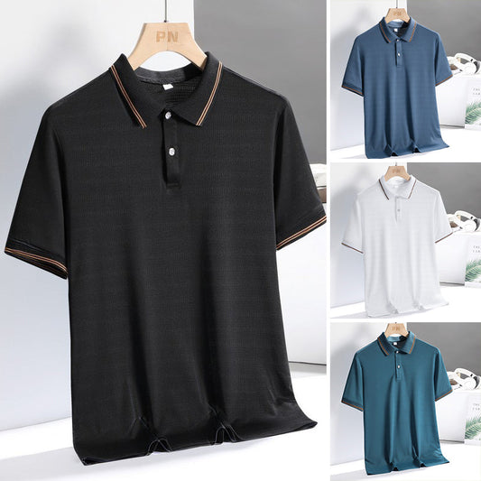 Camisas de lapella de seda helada para hombres