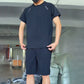 Conjunto de 2 piezas de camiseta casual ligera para hombre