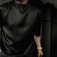 Conjunto casual de dos piezas de top y pantalones cortos lisos para hombre