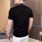 Camisa informal estampada de manga corta para hombre