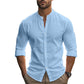 Conjunto informal de dos piezas de top y pantalones cortos de lino para hombre
