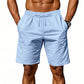 Conjunto informal de dos piezas de top y pantalones cortos de lino para hombre
