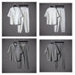 Conjunto de Top y Pantalones Jogger con Cuello en V para Hombre