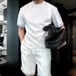 Conjunto de 2 piezas de top y pantalones cortos minimalistas para hombre de verano