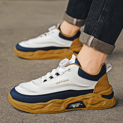 Zapatillas deportivas ligeras y elegantes de piel sintética para hombre