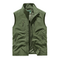 Chaqueta chaleco sin mangas extragrande para hombre con bolsillos
