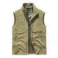 Chaqueta chaleco sin mangas extragrande para hombre con bolsillos