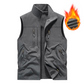 Chaqueta chaleco sin mangas extragrande para hombre con bolsillos