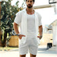 Conjunto de 2 piezas de camiseta y pantalones cortos de manga corta para hombre