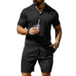 Conjunto de 2 piezas de camiseta y pantalones cortos de manga corta para hombre