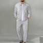 Conjunto de 2 piezas para hombre: chaqueta elegante con solapas y pantalones jogger