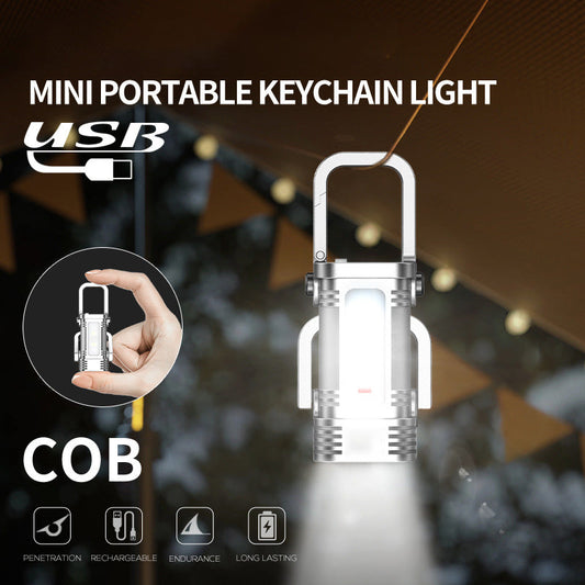 Mini llavero linterna multifuncional con clip