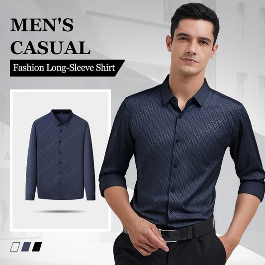 Camisa casual de manga larga para hombre