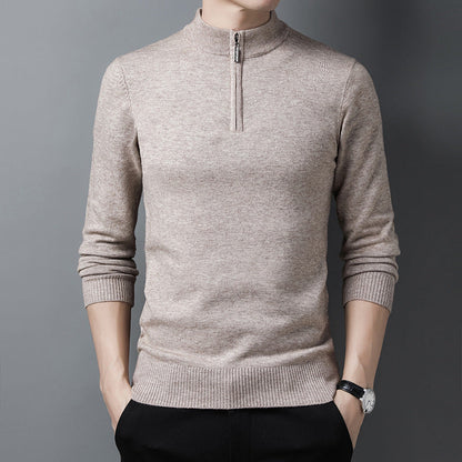 Suéter de cuello alto medio para hombre