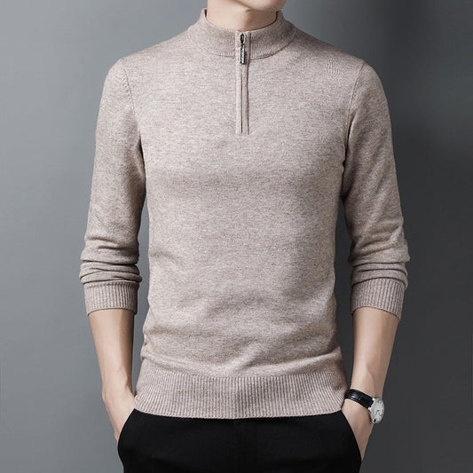 Suéter de cuello alto medio para hombre
