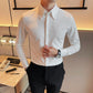 Camisa clásica de manga larga ajustada para hombre