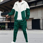 Conjunto deportivo de sudadera con capucha y joggers cónicos para hombre