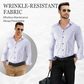 Camisa clásica de rayas de manga larga para hombre