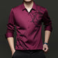 Camiseta de manga larga informal de moda para hombre