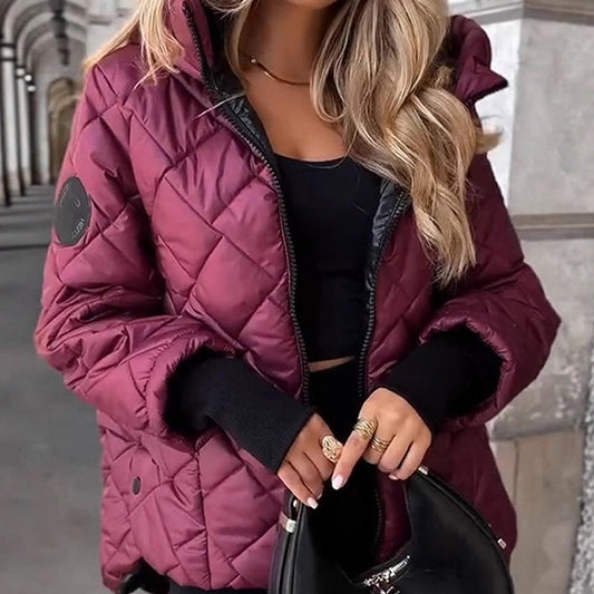 💜ÚLTIMO DÍA DE PROMOCIÓN - 50% DE DESCUENTO💜 Chaqueta con capucha informal de algodón para mujer