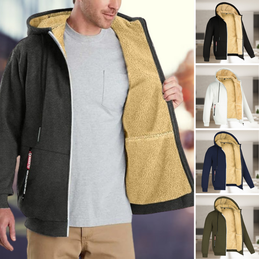 Chaqueta de invierno casual para hombres con capucha