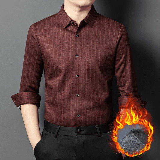 Camisa Térmica Cálida con Botones para Hombre
