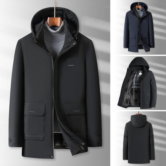 📢📢 ¡50% DE DESCUENTO! ❄️Parka de invierno con capucha y forro de felpa para hombre❄️