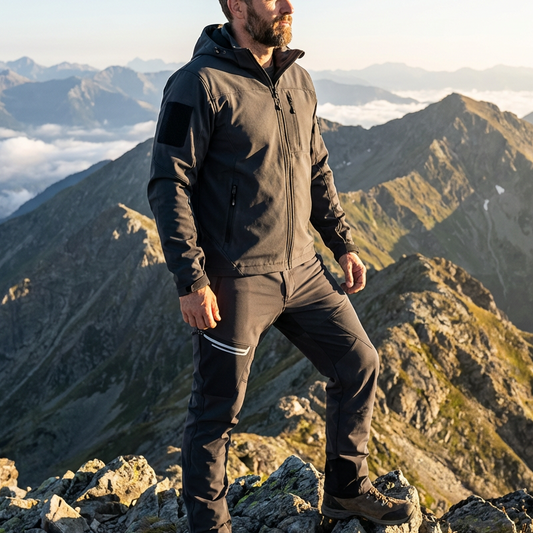 Pantalones tácticos de senderismo para hombre con bolsillos con cremallera